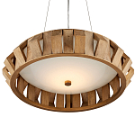 Люстра круглая из толстых деревянных реек Wooden Slats варинант исполнения - 3 | Loft Concept в Санкт-петербурге