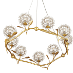 Люстра круглая с декором в виде цветков одуванчика Hanging Dandelion варинант исполнения - 3 | Loft Concept в Санкт-петербурге