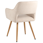 Стул в рогожке бежевого цвета NEASAN STOOL варинант исполнения - 4 | Loft Concept в Санкт-петербурге