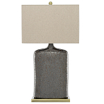 Настольная лампа керамическая с тканевым прямоугольным абажуром Flask варинант исполнения - 4 | Loft Concept в Санкт-петербурге