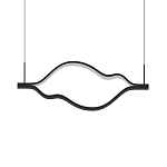 Подвесной светильник волнообразный изогнутый черного цвета 4000К Spiral Lighting варинант исполнения - 1 | Loft Concept в Санкт-петербурге