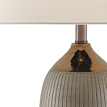 Настольная лампа керамическая с тканевым цилиндрическим абажуром Bullet варинант исполнения - 1 | Loft Concept в Санкт-петербурге