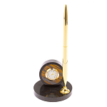 Часы настольные с ручкой из натурального камня Stone Clock варинант исполнения - 10 | Loft Concept в Санкт-петербурге