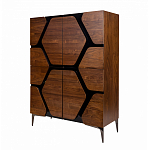 Высокий комод с узором из шпона на фасаде Sahara варинант исполнения - 3 | Loft Concept в Санкт-петербурге