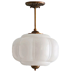 Подвесной светильник с абажуром из молочного стекла Vintage Charm варинант исполнения - 1 | Loft Concept в Санкт-петербурге