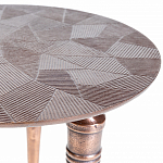 Кофейный столик с рельефной столешницей из металла Aplika Bronze варинант исполнения - 4 | Loft Concept в Санкт-петербурге