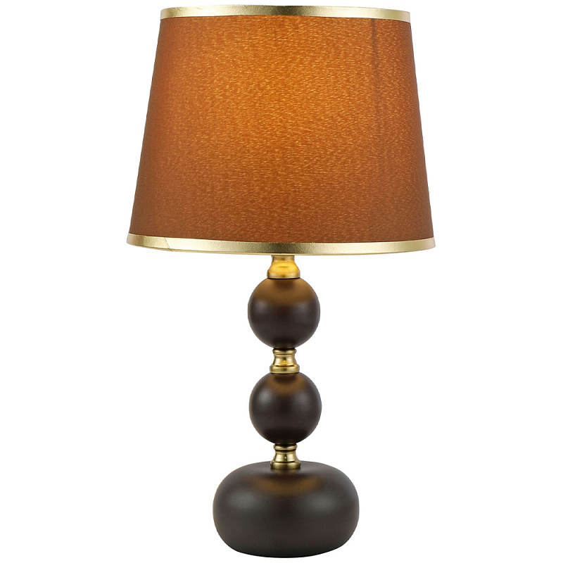 Настольная лампа с абажуром Altera Lampshade Brown Gold Table Lamp Коричневый Золотой в Санкт-петербурге | Loft Concept 