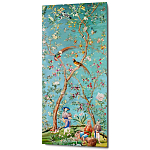 Постер на холсте в стиле шинуазри с изображением сада Chinoiserie Imperial Garden Birds and People Poster варинант исполнения - 1 | Loft Concept в Санкт-петербурге