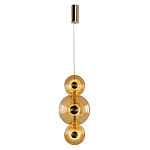 Подвесной светильник светодиодный со стеклянными плафонами янтарного цвета в форме дисков Savio Glass Disc варинант исполнения - 2 | Loft Concept в Санкт-петербурге