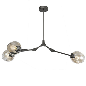 Люстра Сrumpled Glass Bubble Chandelier Gray 3 плафона