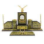 Настольный письменный набор из змеевика  и бронзы с декором в виде орла в подарочной упаковке Successful Leader варинант исполнения - 1 | Loft Concept в Санкт-петербурге