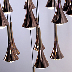 Люстра светодиодная с акриловыми конусообразными плафономи розовое золото Astra 60   варинант исполнения - 3 | Loft Concept в Санкт-петербурге