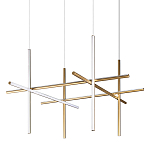 Люстра с 6-ю цилиндрическими плафонами на тонких тросах Trumpet tube варинант исполнения - 1 | Loft Concept в Санкт-петербурге