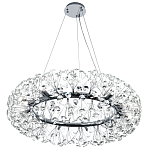 Круглая подвесная люстра Crystal Dandelions Chrome Chandelier варинант исполнения - 4 | Loft Concept в Санкт-петербурге