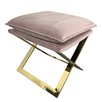 Пуф велюровый на металлическом основании Meekness варинант исполнения - 2 | Loft Concept в Санкт-петербурге