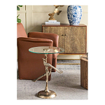 Столик с круглой стеклянной столешницей и корпусом в виде двух павлинов на ветке Table Two Peacocks варинант исполнения - 9 | Loft Concept в Санкт-петербурге