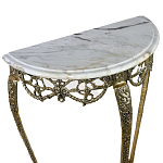 Консоль из бронзы с мраморной столешницей Mademoiselle De Console варинант исполнения - 1 | Loft Concept в Санкт-петербурге