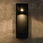 Уличный настенный светильник прямоугольной формы черного цвета Geometric Glow варинант исполнения - 2 | Loft Concept в Санкт-петербурге