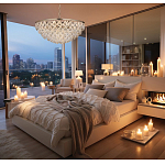 Люстра с каскадом из подвесных прозрачных элементов Attractiveness варинант исполнения - 3 | Loft Concept в Санкт-петербурге