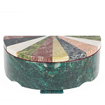 Шкатулка с мозаикой из натурального камня змеевик Stone Casket варинант исполнения - 1 | Loft Concept в Санкт-петербурге