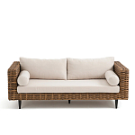 Трехместный садовый диван из плетеного пластика Matteo варинант исполнения - 6 | Loft Concept в Санкт-петербурге