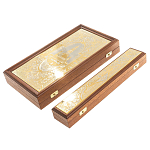 Нарды настольные из натурального камня лазурит и долерит Backgammon from Stone варинант исполнения - 12 | Loft Concept в Санкт-петербурге