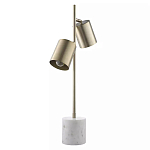 Настольная лампа золотистая на белом мраморном основании Streams of Light варинант исполнения - 3 | Loft Concept в Санкт-петербурге