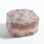 Шкатулка из эпоксидной смолы с цветами розовая Epoxy Resin Square Box Pink варинант исполнения - 5 | Loft Concept в Санкт-петербурге