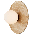 Бра в виде диска с плафоном из матового белого стекла Marble Glow варинант исполнения - 2 | Loft Concept в Санкт-петербурге