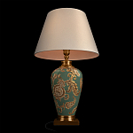 Настольная лампа бирюзовая с цветочным принтом Turquoise Flight варинант исполнения - 4 | Loft Concept в Санкт-петербурге