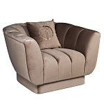 Дизайнерское кресло мягкое из серого велюра Serenity варинант исполнения - 1 | Loft Concept в Санкт-петербурге