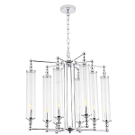 Люстра с 8-ю прозрачными цилиндрическими плафонами Jeanette варинант исполнения - 2 | Loft Concept в Санкт-петербурге