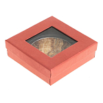 Зеркало карманное складное круглое из натурального камня Оникс в подарочной упаковке Silver Stone Mirrors варинант исполнения - 4 | Loft Concept в Санкт-петербурге