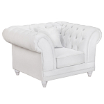Кресло низкое с мягкой обивкой из велюра на 4-х ножках из массива березы Sophie Armchair white варинант исполнения - 1 | Loft Concept в Санкт-петербурге