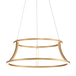 Люстра золотого цвета с 2-мя светодиодными кольцами Eurofase варинант исполнения - 1 | Loft Concept в Санкт-петербурге