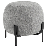 Пуф в ткани букле серого цвета Pikelet варинант исполнения - 1 | Loft Concept в Санкт-петербурге