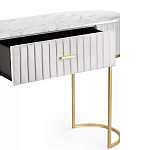 Консоль овальная на золотистых фигруных ножках Wall Console варинант исполнения - 3 | Loft Concept в Санкт-петербурге