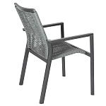 Стул темно-серый с высокой плетеной спинкой и сиденьем Braided Strength варинант исполнения - 3 | Loft Concept в Санкт-петербурге