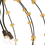 Люстра в форме шара с золотыми элементами на чёрном каркасе Arced Lines варинант исполнения - 1 | Loft Concept в Санкт-петербурге