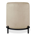 Банкетка овальная бежевый велюр на 4-х металлических ножках черного цвета SANJAY варинант исполнения - 3 | Loft Concept в Санкт-петербурге