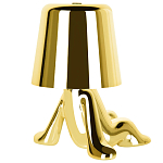 Настольная лампа фигурная золотого цвета с гладким абажуром Высота 17 см Sophia варинант исполнения - 6 | Loft Concept в Санкт-петербурге