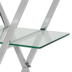 Стеллаж со стеклянными полками на стальном каркасе X-ray варинант исполнения - 4 | Loft Concept в Санкт-петербурге