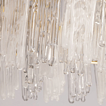 Люстра круглая с прозрачными стержнями разной длины Textured Glass Chandelier варинант исполнения - 8 | Loft Concept в Санкт-петербурге