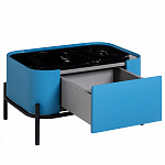 Тумба прикроватная чёрно-голубая с  ящиком Blue Cabinet варинант исполнения - 2 | Loft Concept в Санкт-петербурге