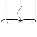 Люстра подвесная светодиодная черный металл Ring Horizontal варинант исполнения - 8 | Loft Concept в Санкт-петербурге