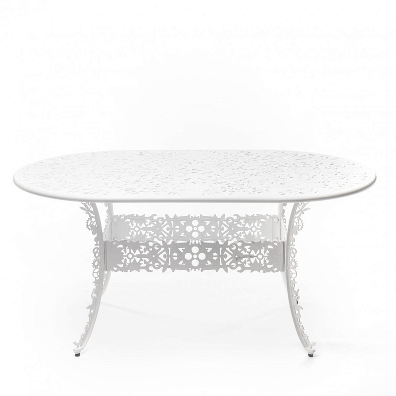 Обеденный стол Industry Collection ALUMINIUM OVAL TABLE – WHITE Белый в Санкт-петербурге | Loft Concept 