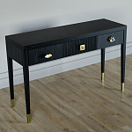 Дизайнерский Письменный стол Elsa Dreams Black с тремя ящиками варинант исполнения - 3 | Loft Concept в Санкт-петербурге