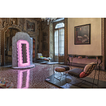 Дизайнерское разноцветное кресло на металлическом каркасе с подставкой для ног Poltronova Plasma Armchair варинант исполнения - 15 | Loft Concept в Санкт-петербурге