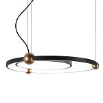 Люстра подвесная светодиодная черный металл Ring Horizontal варинант исполнения - 1 | Loft Concept в Санкт-петербурге