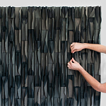 Современное Объемное Панно на стену Horizontal rhythmic waves варинант исполнения - 2 | Loft Concept в Санкт-петербурге